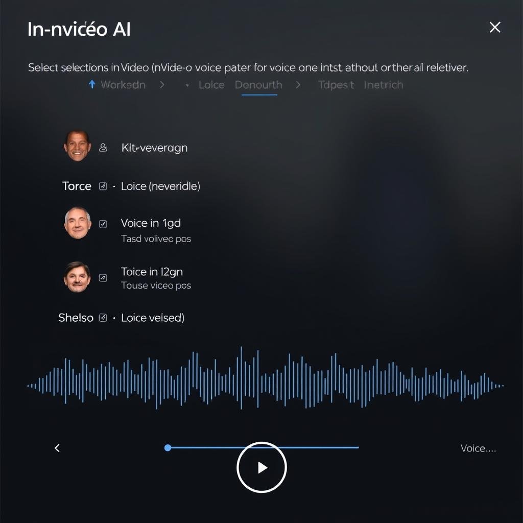 AI voiceover feature in InVideo AI video generator