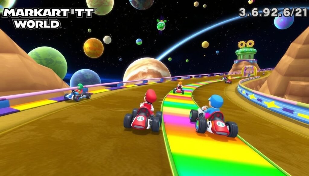 Celestial Speedway track from Mario Kart World on Nintendo Switch 2