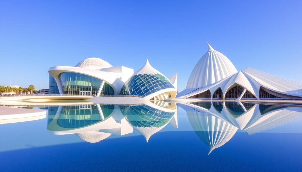 City of Arts and Sciences complex in Valencia with its futuristic architecture