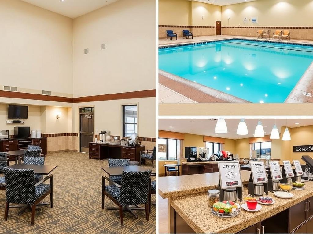 Country Inn & Suites by Radisson showing family-friendly pool and breakfast area