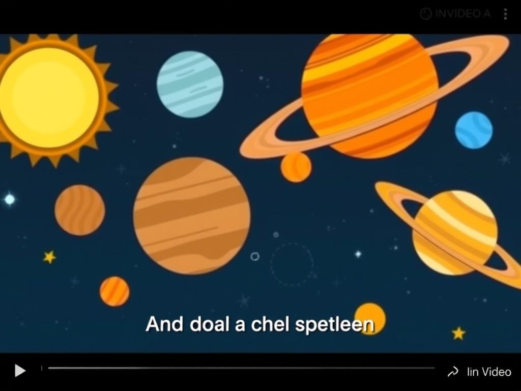 Educational video about solar system created with InVideo AI video generator