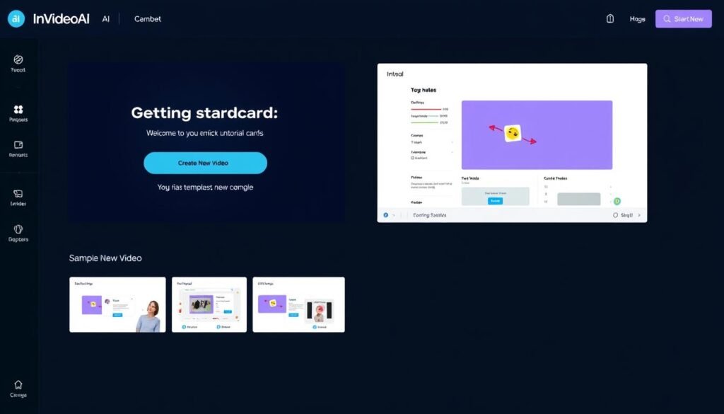 Getting started with InVideo AI video generator dashboard