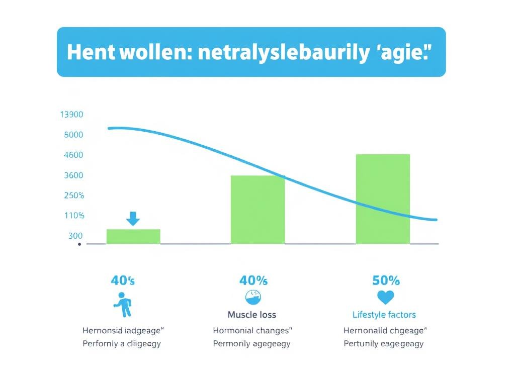 Infographic showing how metabolism changes with age and impacts weight loss