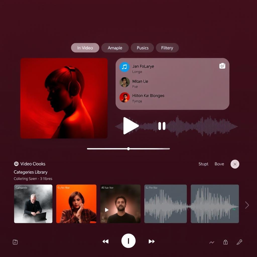 Music library in InVideo AI video generator