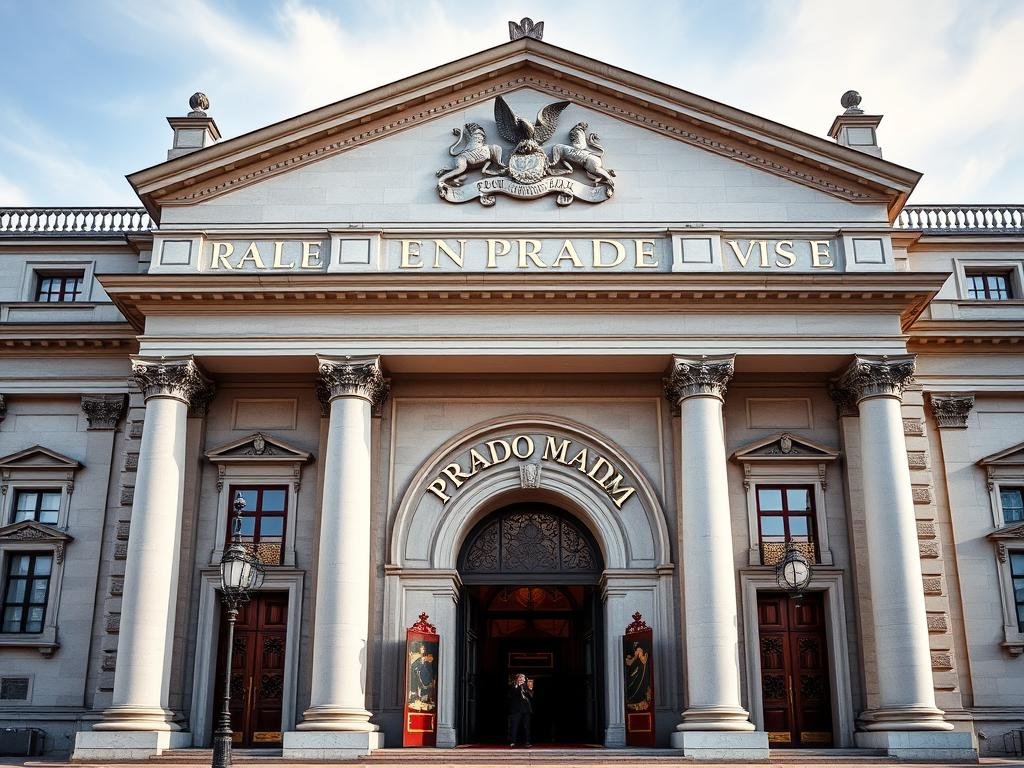 The magnificent Prado Museum in Madrid with its neoclassical façade
