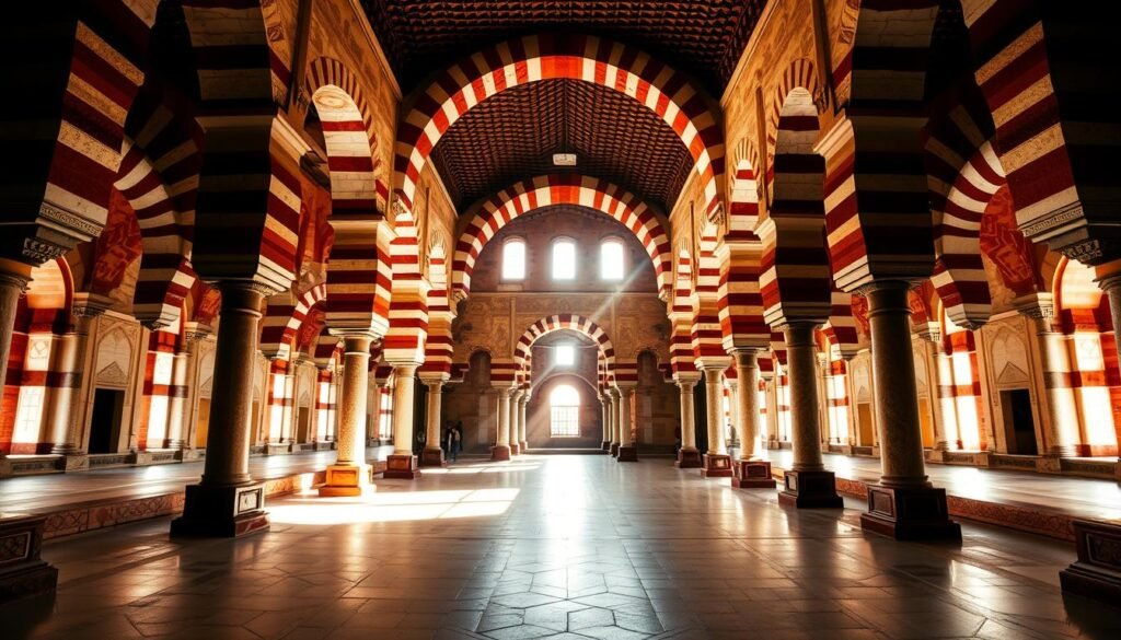 The stunning Mezquita-Cathedral in Córdoba with its iconic red and white arches