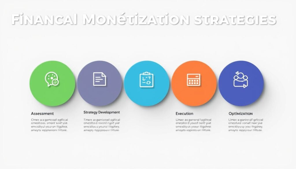 Step-by-step process for implementing monetization of finance strategies